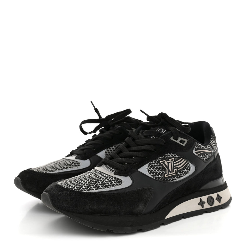 Suede Calfskin Mesh Mens Run Away Sneakers 7 Black £¨ Direct shipment via from wholesalehk.shop