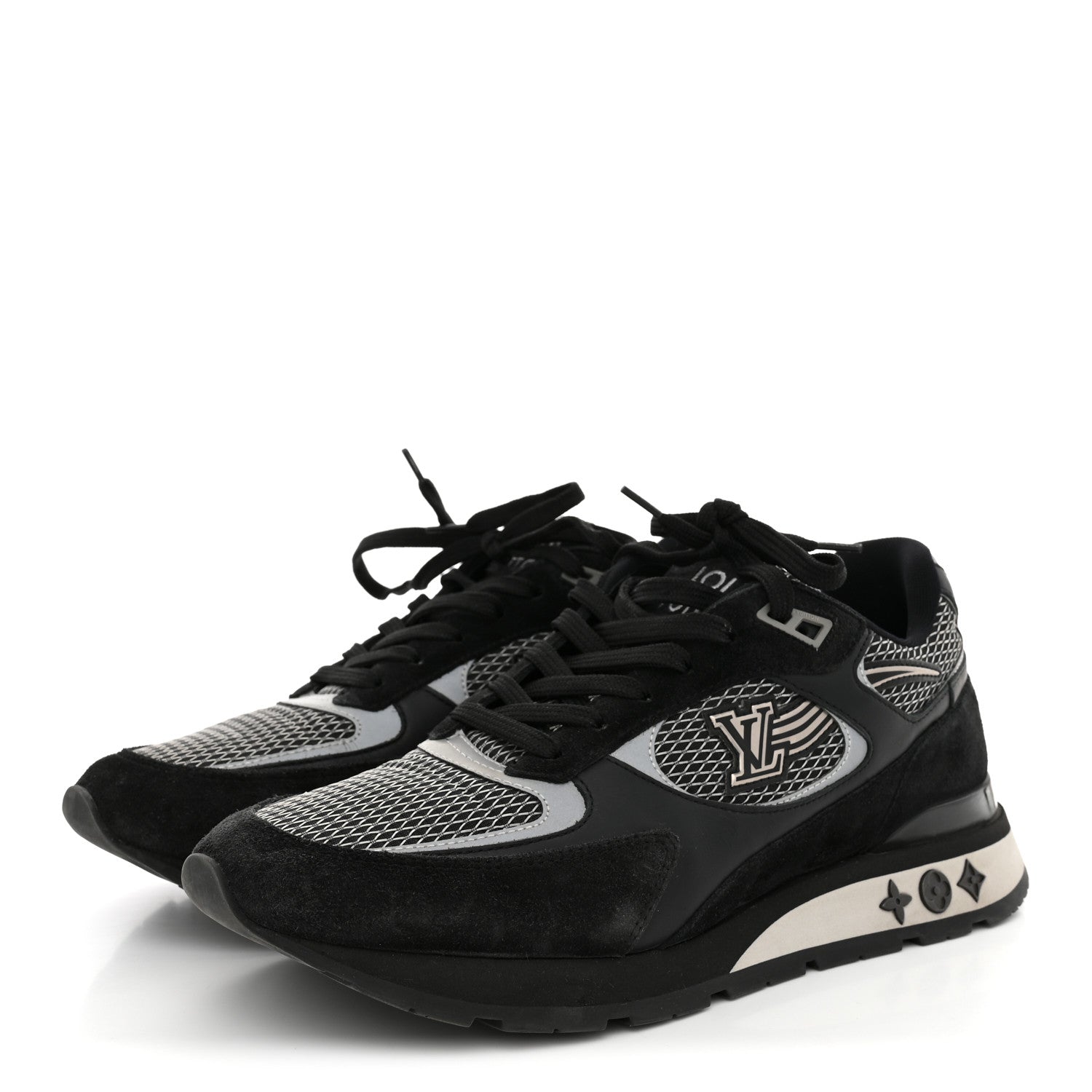 Suede Calfskin Mesh Mens Run Away Sneakers 7 Black £¨ Direct shipment via from wholesalehk.shop