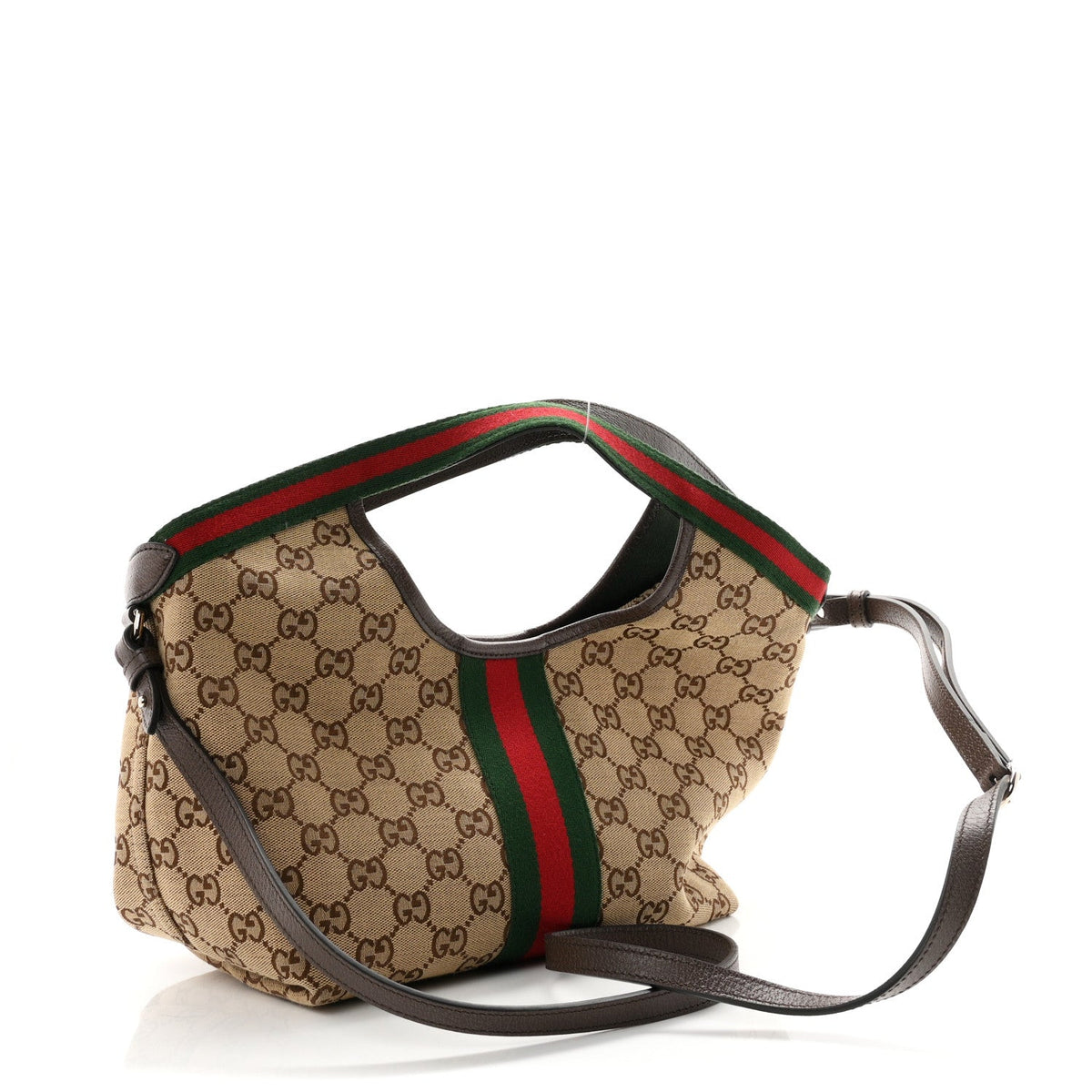 Monogram Web Small Giglio Tote Beige Dark Brown wholesalehk.shop