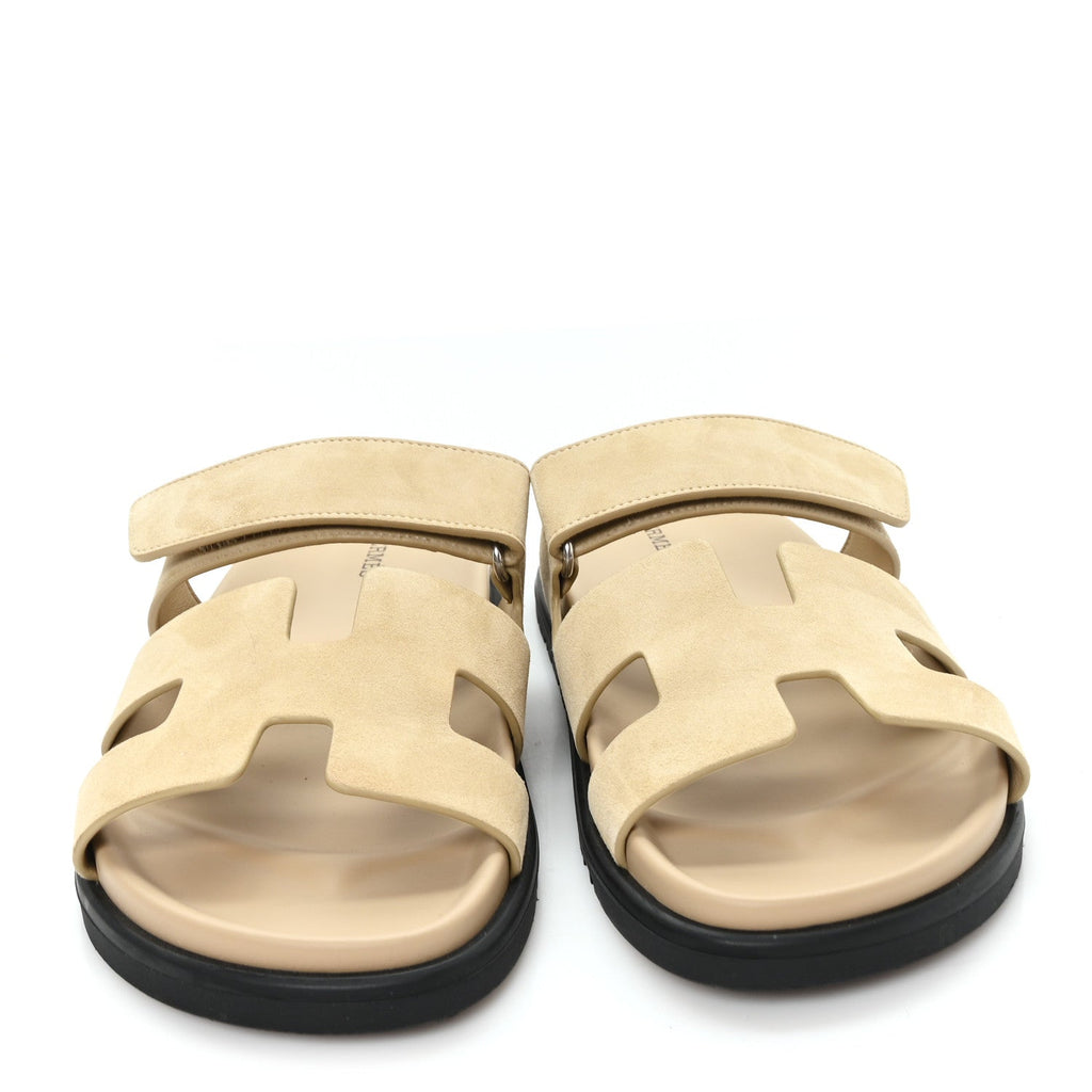 Suede Goatskin Womens Chypre Sandals 38 Beige Sable wholesalehk.shop