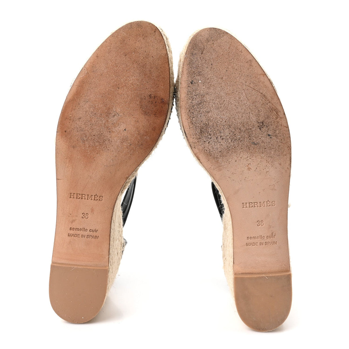Calfskin Tipoli Espadrille Wedges 38 Black wholesalehk.shop