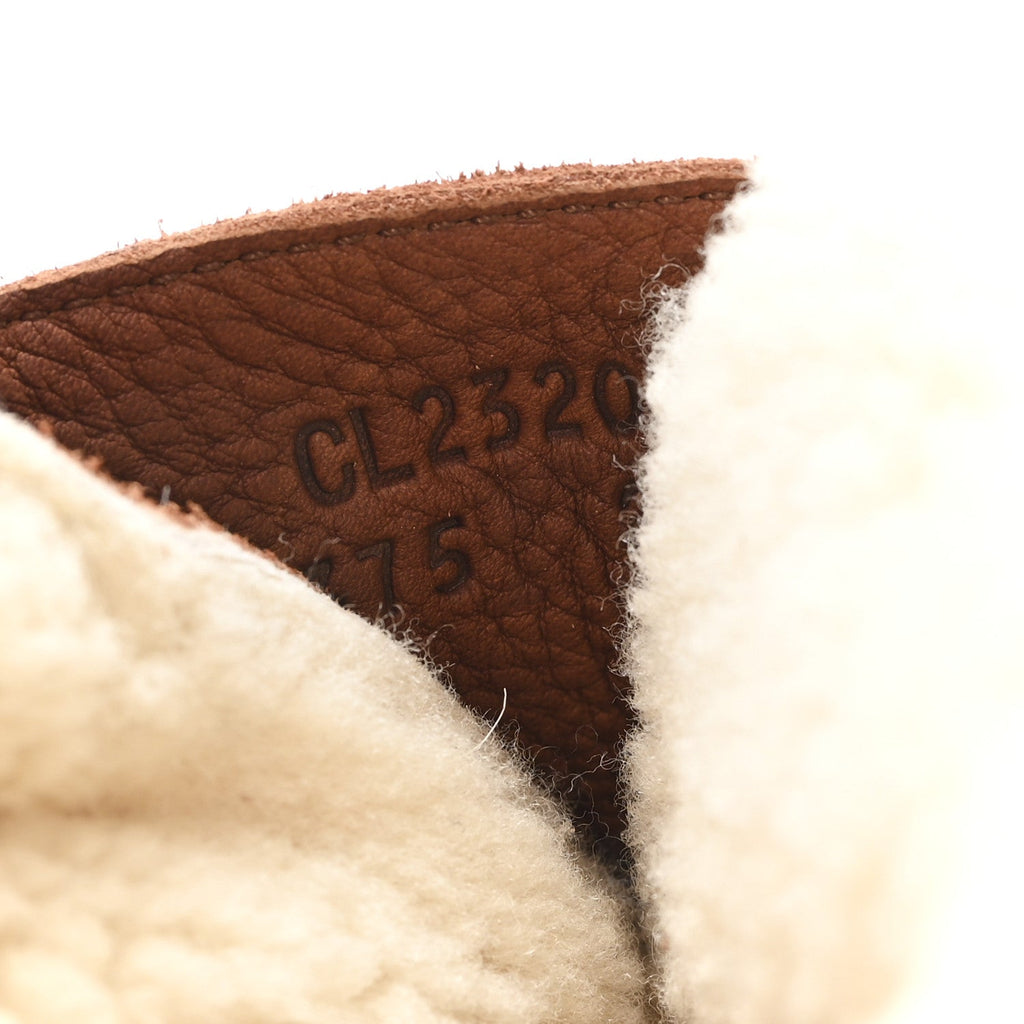 Suede Shearling Womens Hemisphere Ankle Boots 37.5 Brown wholesalehk.shop