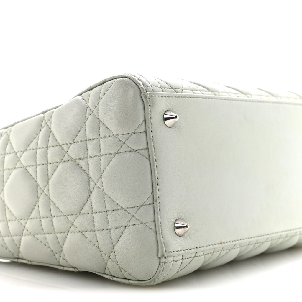Lambskin Cannage Medium Lady Dior Green wholesalehk.shop