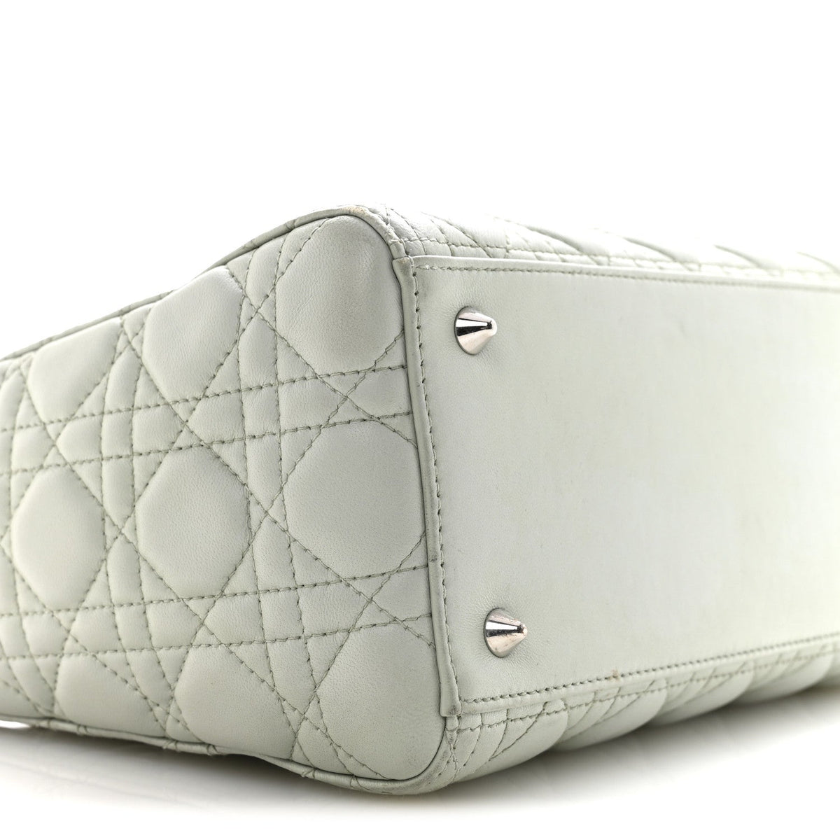 Lambskin Cannage Medium Lady Dior Green wholesalehk.shop