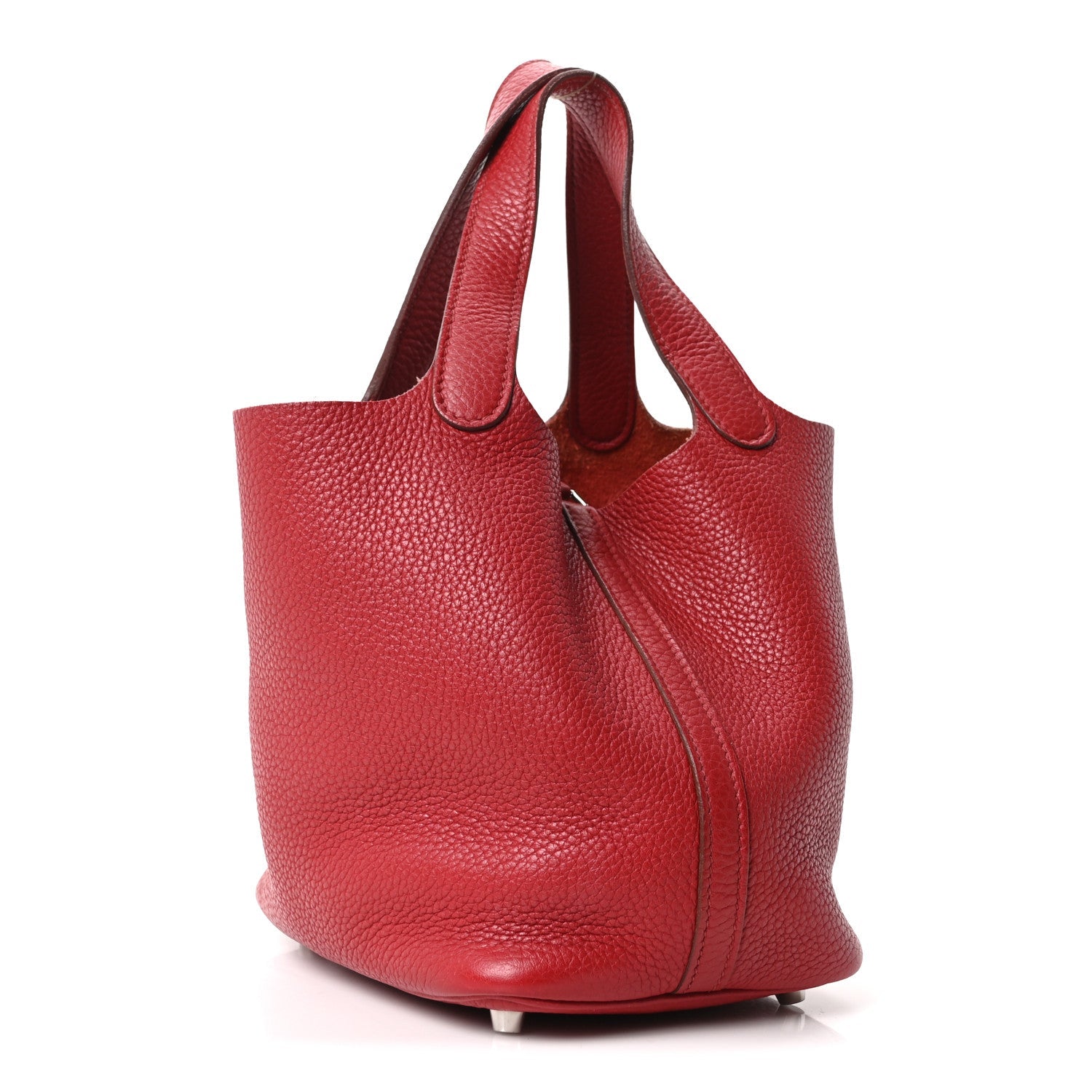 Taurillon Clemence Picotin Lock 18 PM Rouge Garance £¨ Direct shipment via from wholesalehk.shop