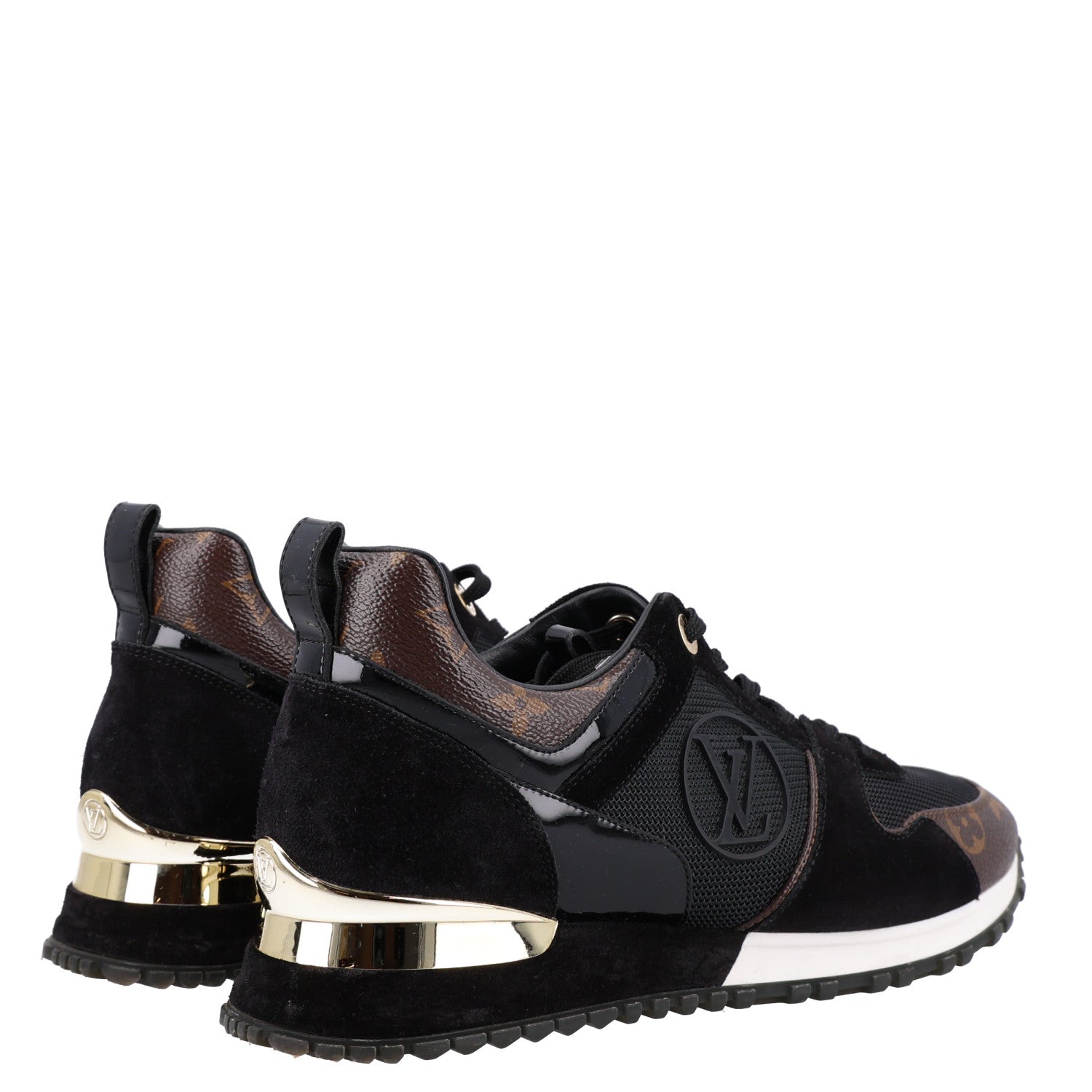 Suede Monogram Run Away Sneakers 38.5 Black £¨ Direct shipment via from wholesalehk.shop