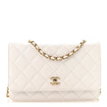 Caviar Quilted CC Turnlock Wallet On Chain WOC White wholesalehk.shop
