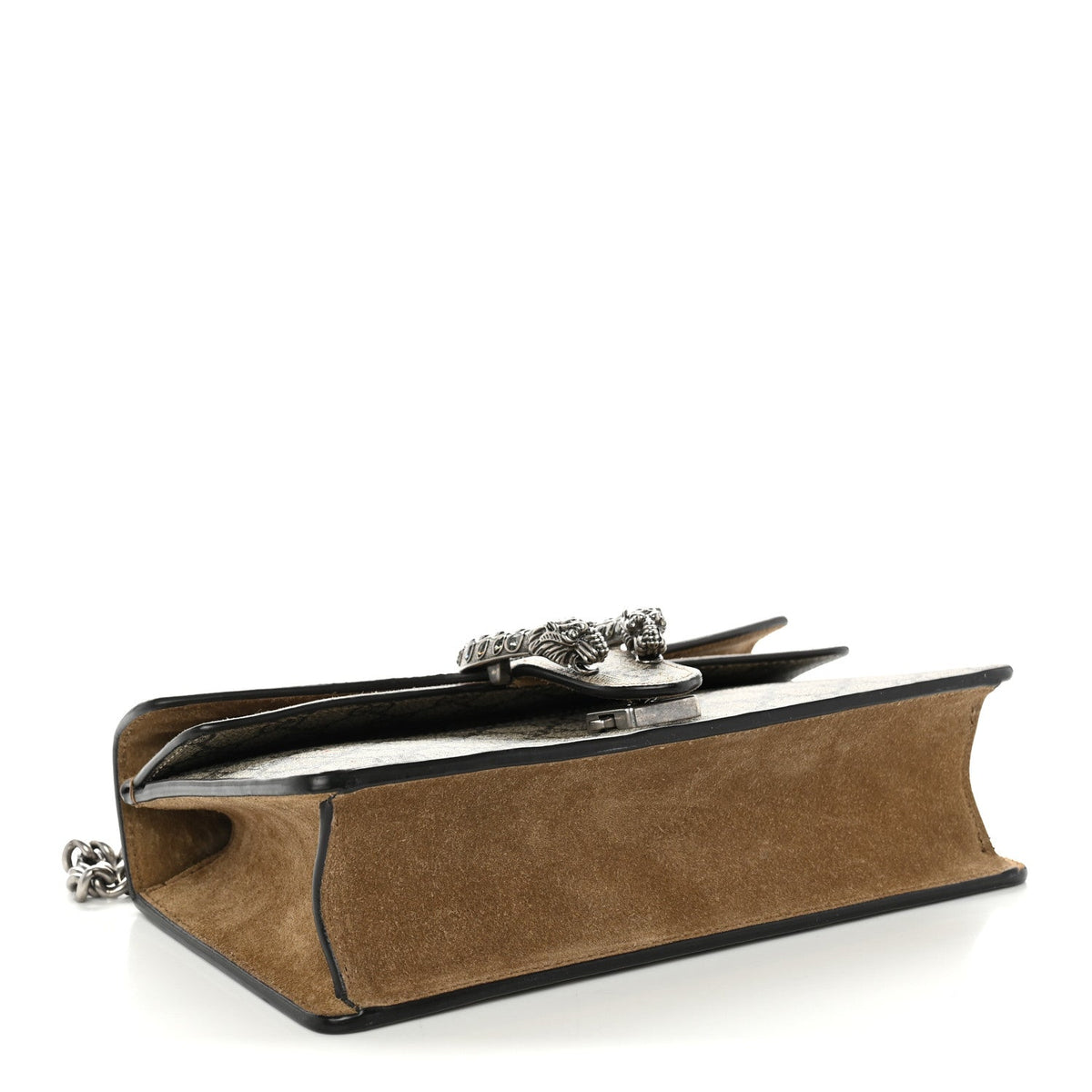 GG Supreme Monogram Suede Crystal Small Dionysus Shoulder Bag Beige Ebony Taupe wholesalehk.shop