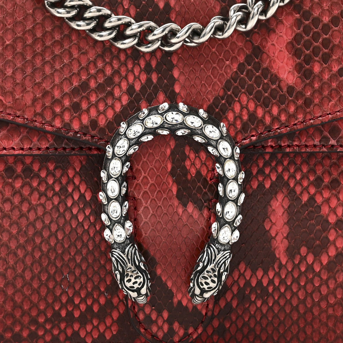 Snakeskin Mini Dionysus Shoulder Bag Red wholesalehk.shop