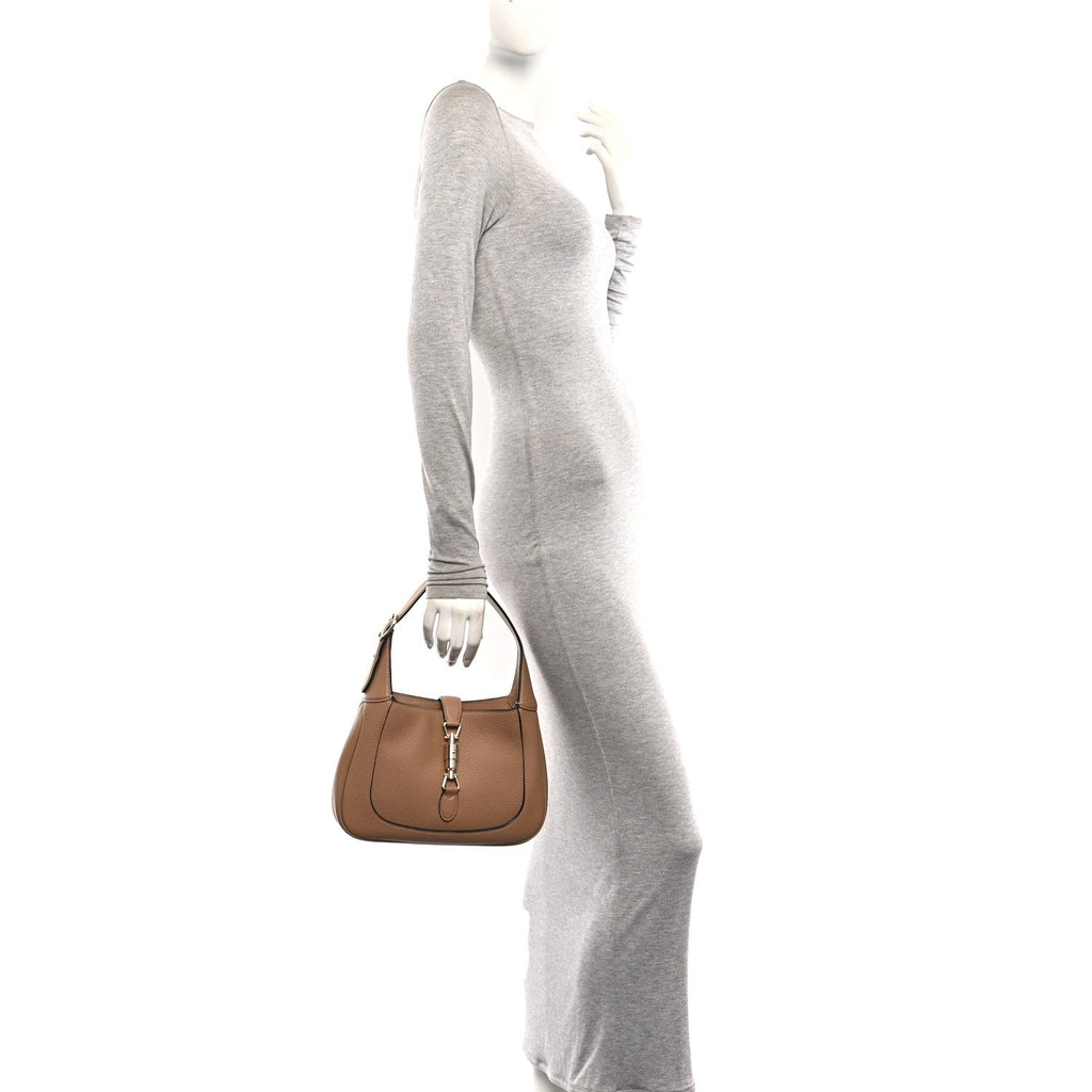 Grained Calfskin Web Medium Jackie 1961 Hobo Taupe £¨ Direct shipment via from wholesalehk.shop