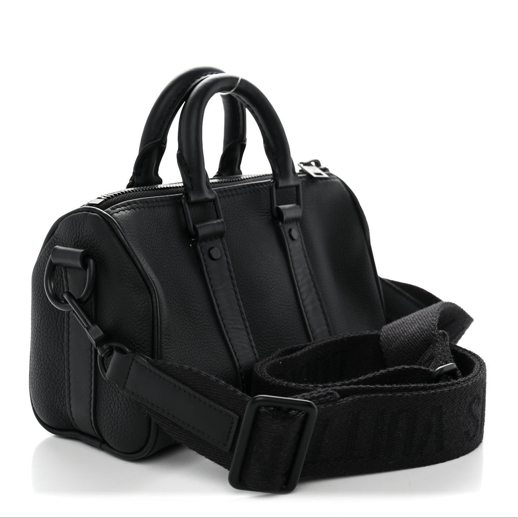 Grained Calfskin Aerogram Keepall XS Black wholesalehk.shop