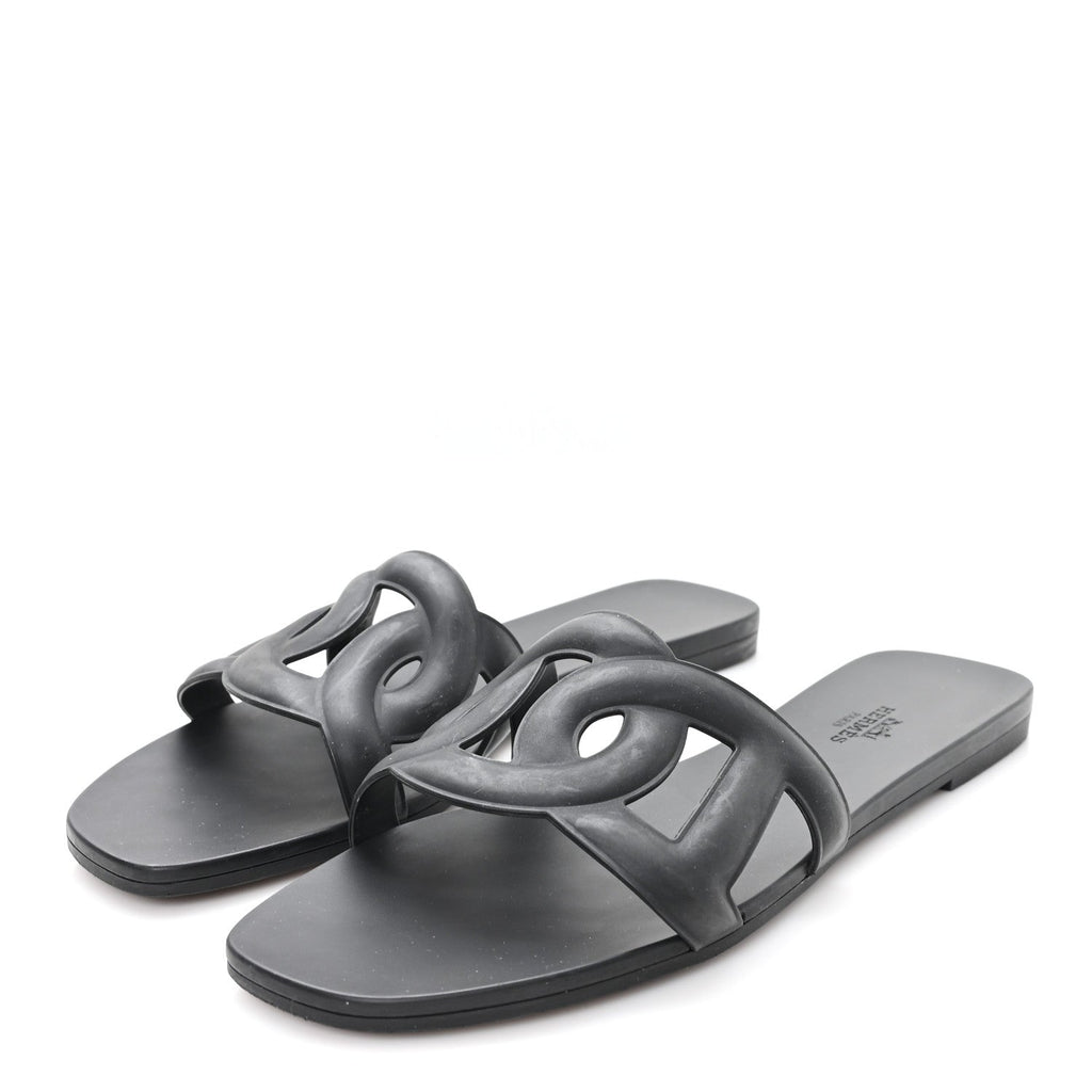 Rubber Aloha Sandals 38 Black wholesalehk.shop