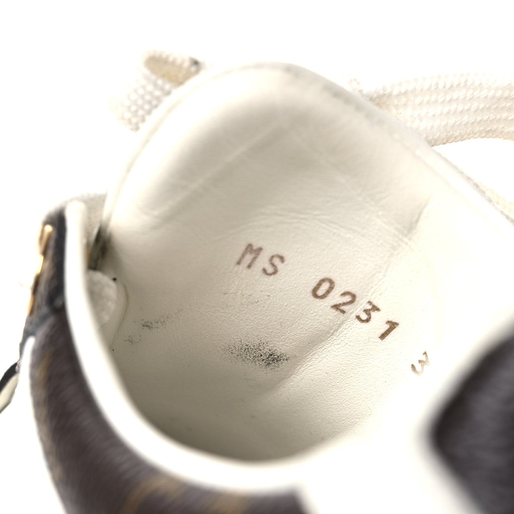 Calfskin Embossed Monogram Time Out Sneakers 36 White £¨ Direct shipment via from wholesalehk.shop