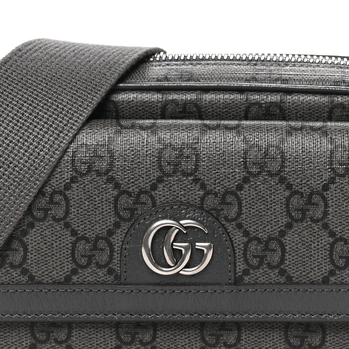 GG Supreme Monogram Textured Dollar Calfskin Mini Ophidia Bag Graphite Grey wholesalehk.shop