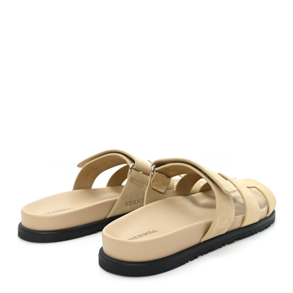 Suede Goatskin Womens Chypre Sandals 38 Beige Sable wholesalehk.shop