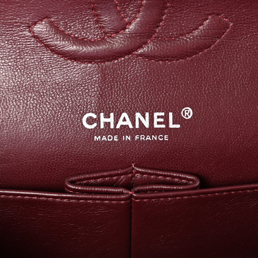 Lambskin Quilted Medium Double Flap Black wholesalehk.shop
