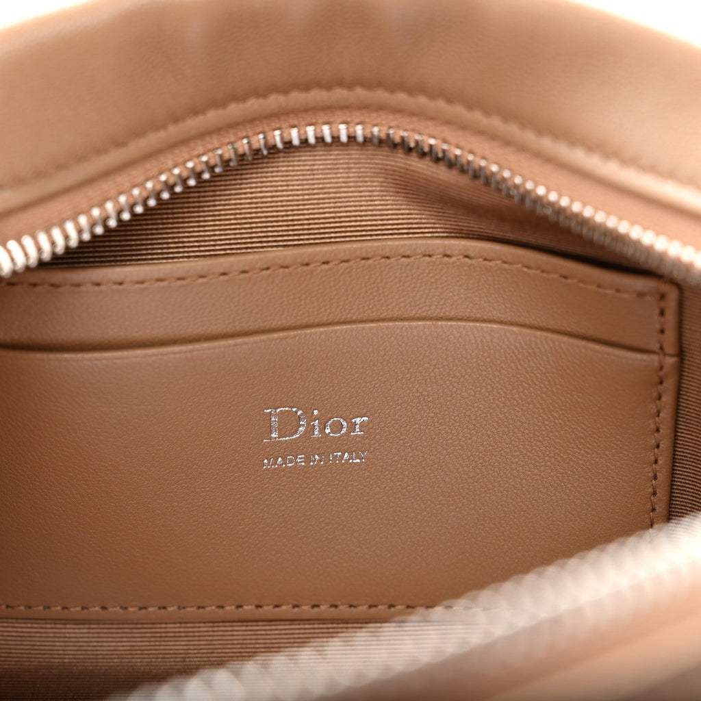 Supple Lambskin Bow Pouch Camel wholesalehk.shop
