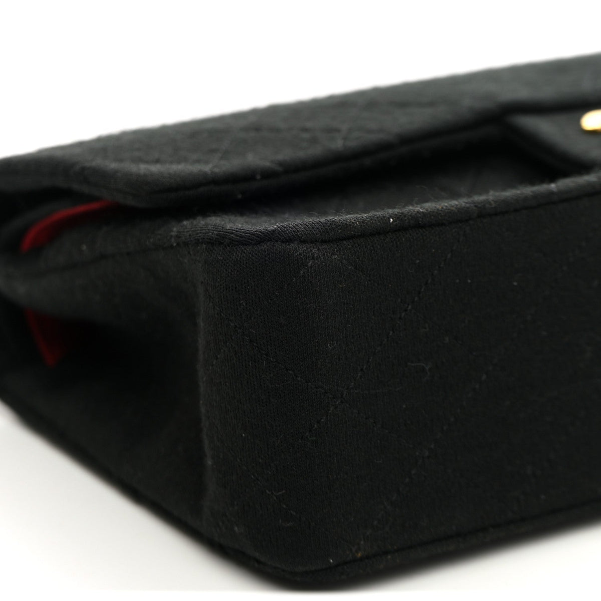 Jersey Quilted Medium Double Flap Black wholesalehk.shop