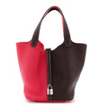 Taurillon Clemence Casaque Picotin Lock 18 PM Rouge Sellier Framboise £¨ Direct shipment via from wholesalehk.shop