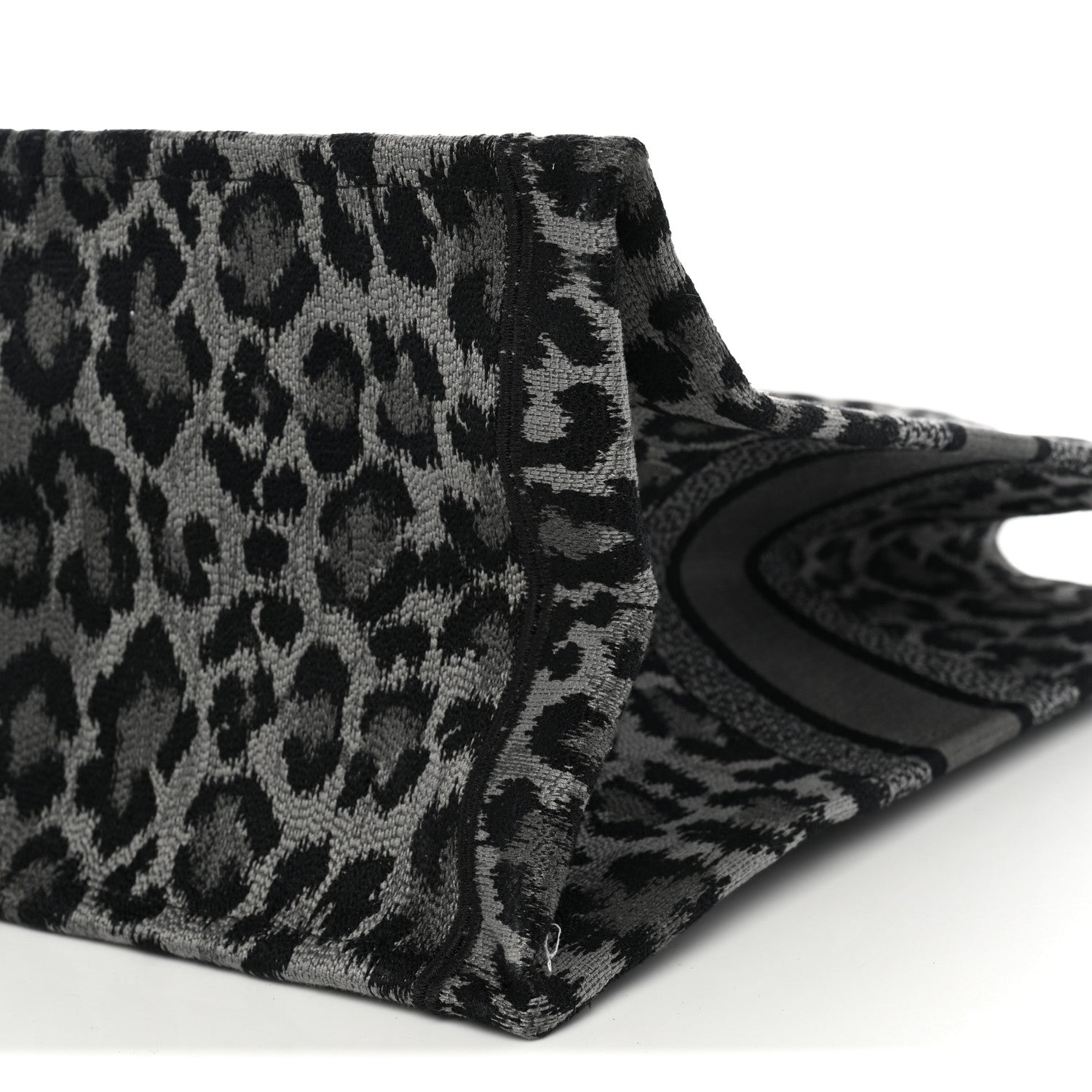 Canvas Mizza Embroidered Large Leopard Book Tote Grey £¨ Direct shipment via from wholesalehk.shop