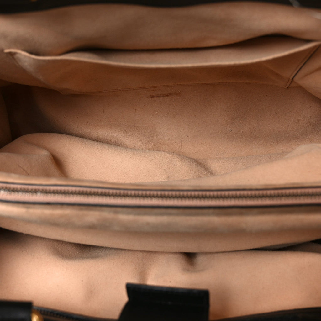 Calfskin Matelasse Studded Medium GG Marmont Tote Black wholesalehk.shop