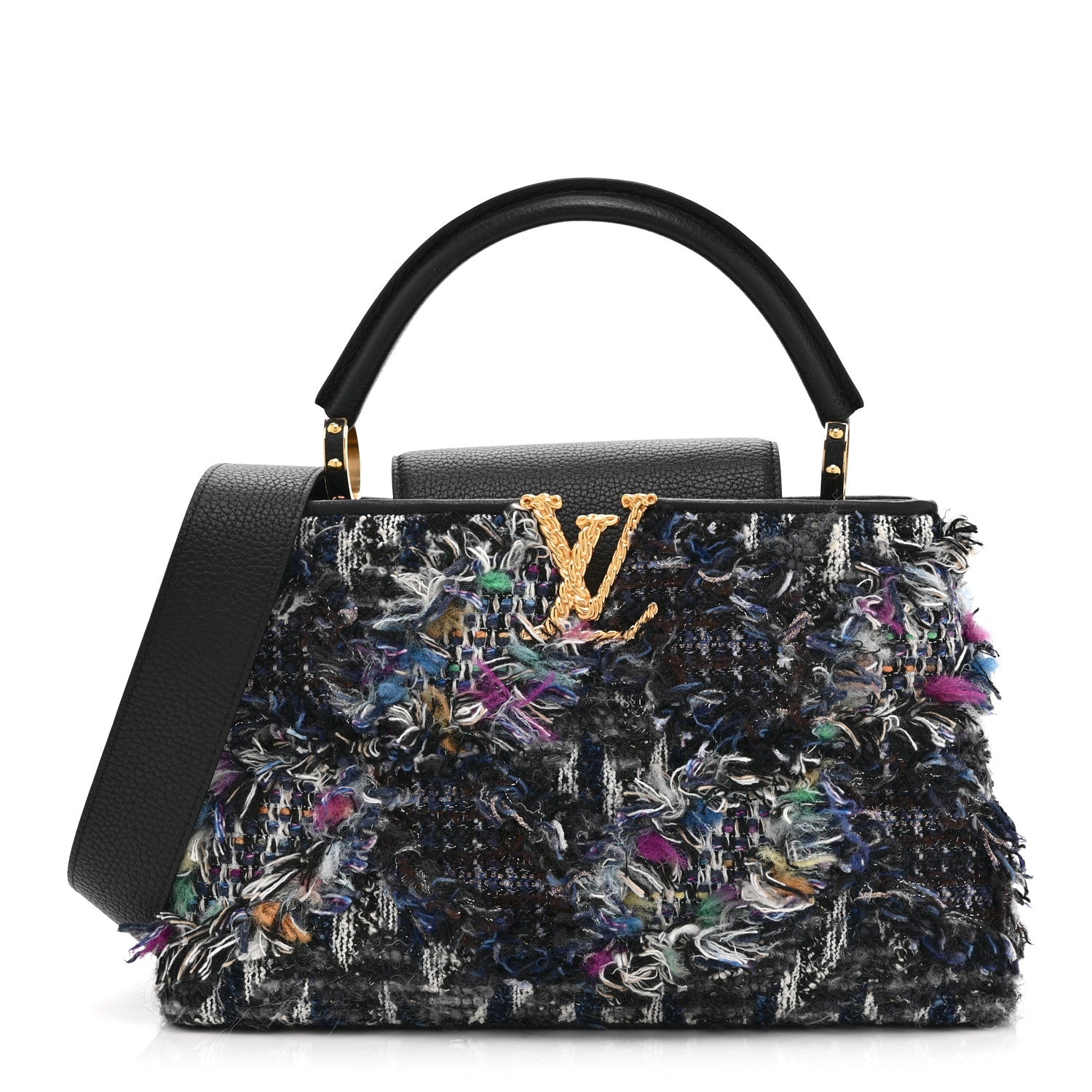 Tweed Calfskin Capucines MM Multicolor £¨ Direct shipment via from wholesalehk.shop