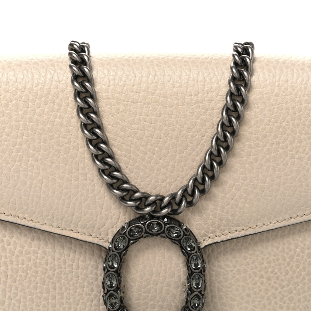 Dollar Calfskin Mini Dionysus Chain Wallet Mystic White wholesalehk.shop