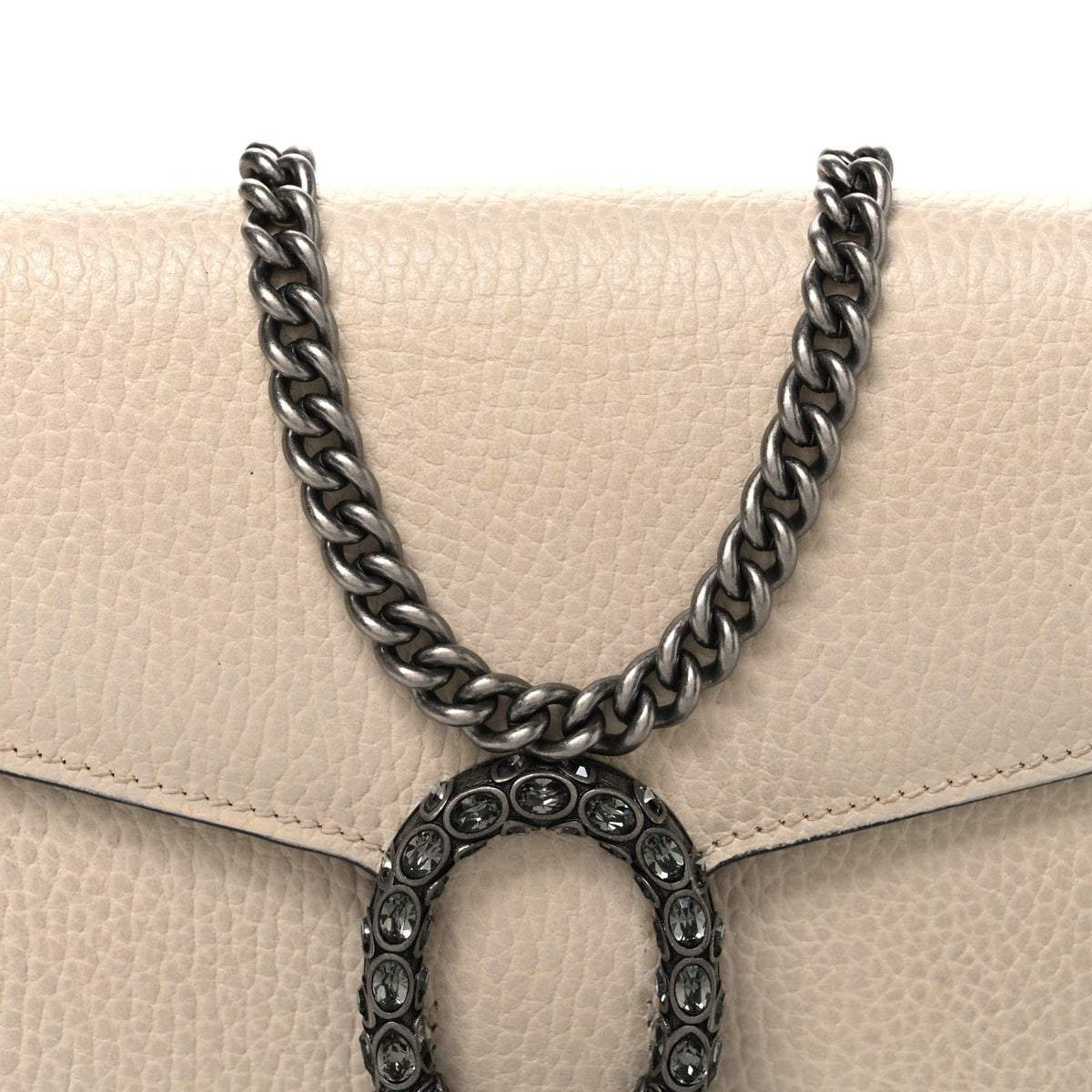 Dollar Calfskin Mini Dionysus Chain Wallet Mystic White wholesalehk.shop