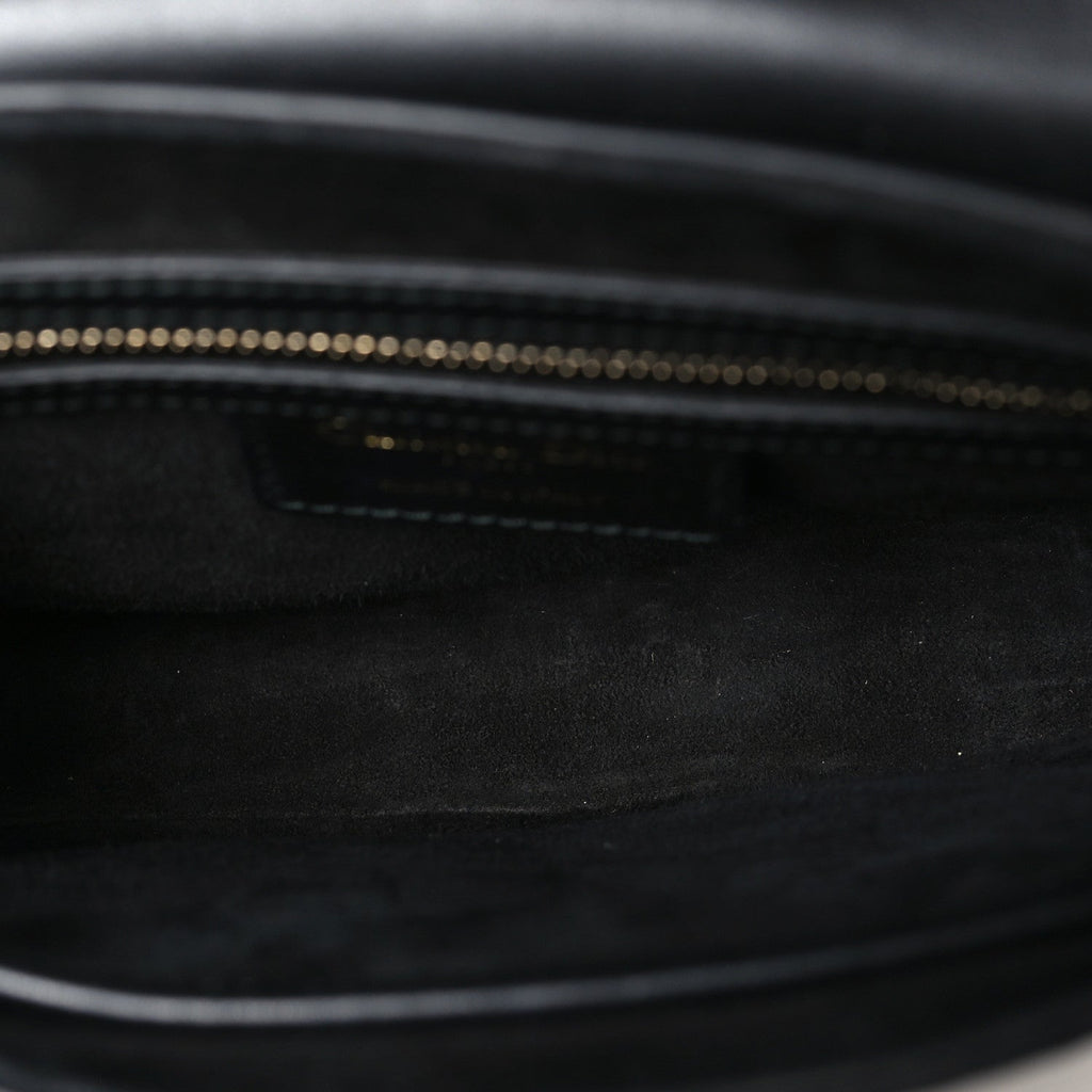 Calfskin Mini D Fence Saddle Bag Black wholesalehk.shop