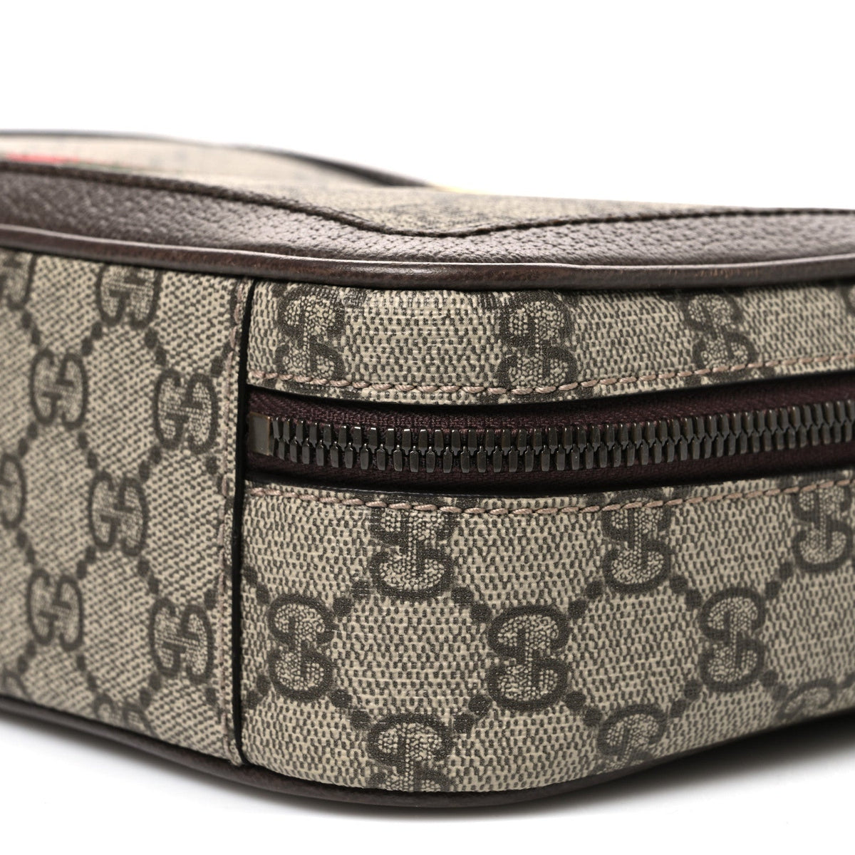 GG Supreme Monogram Web Small Ophidia Top Handle Shoulder Bag Brown wholesalehk.shop