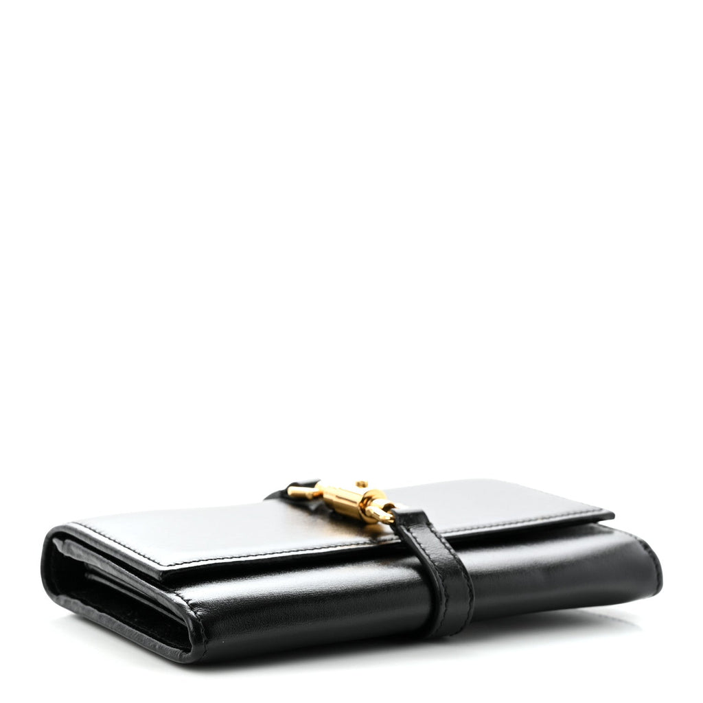 Calfskin Jackie 1961 Chain Wallet Black Black £¨ Direct shipment via from wholesalehk.shop
