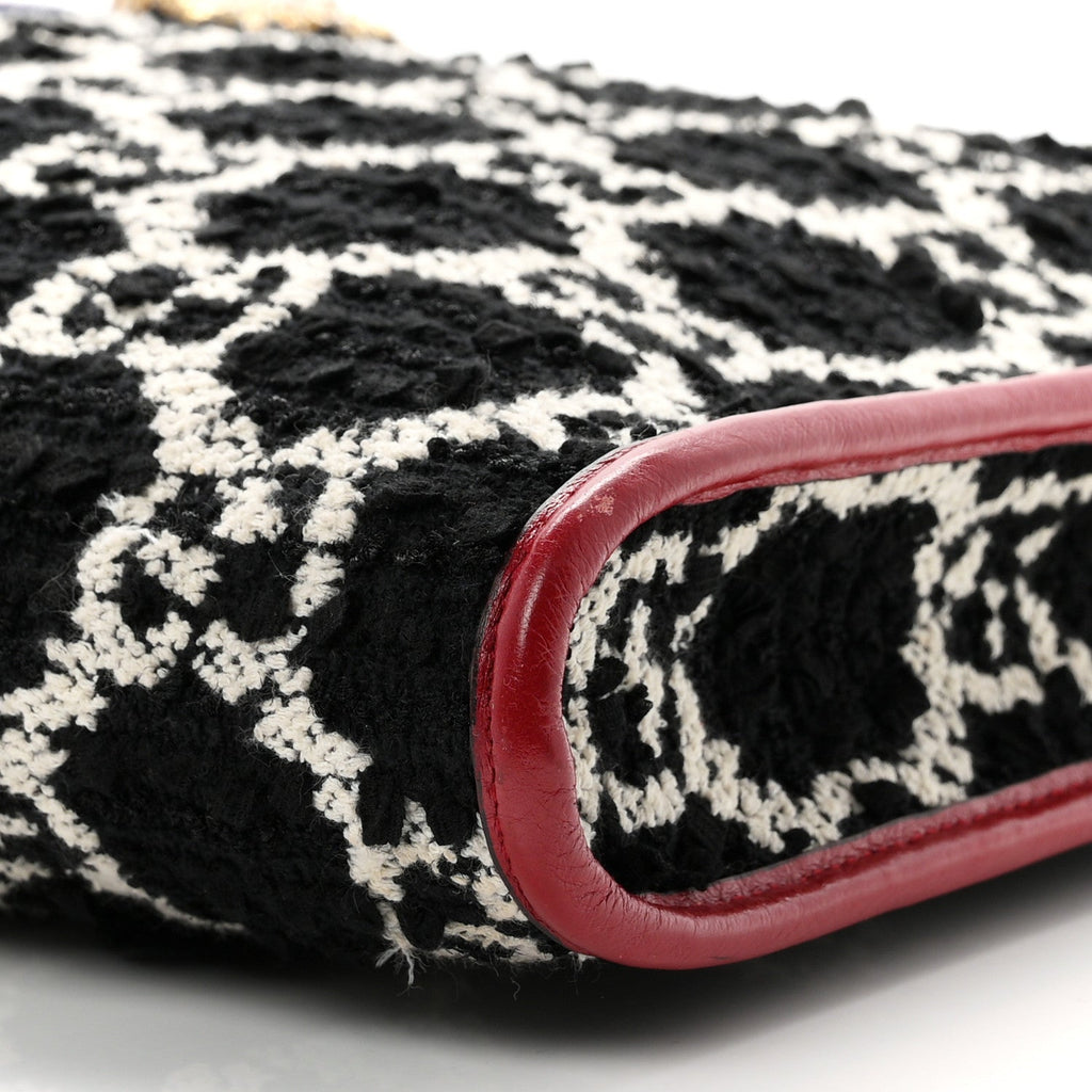 Tweed GG Monogram Large Rajah Chain Tote Romantic Cherry Black White wholesalehk.shop