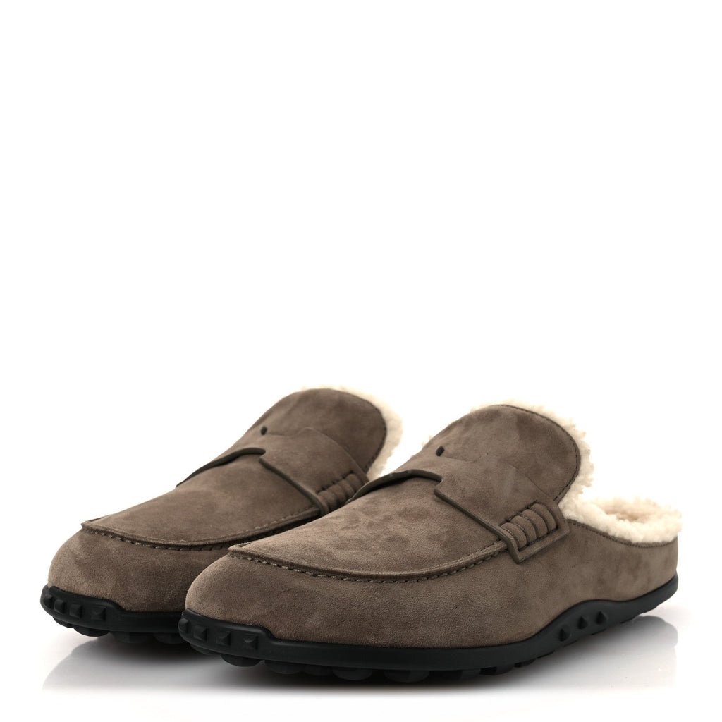 Suede Goatskin Shearling Go Mules 38 Brun Frume Ecru wholesalehk.shop