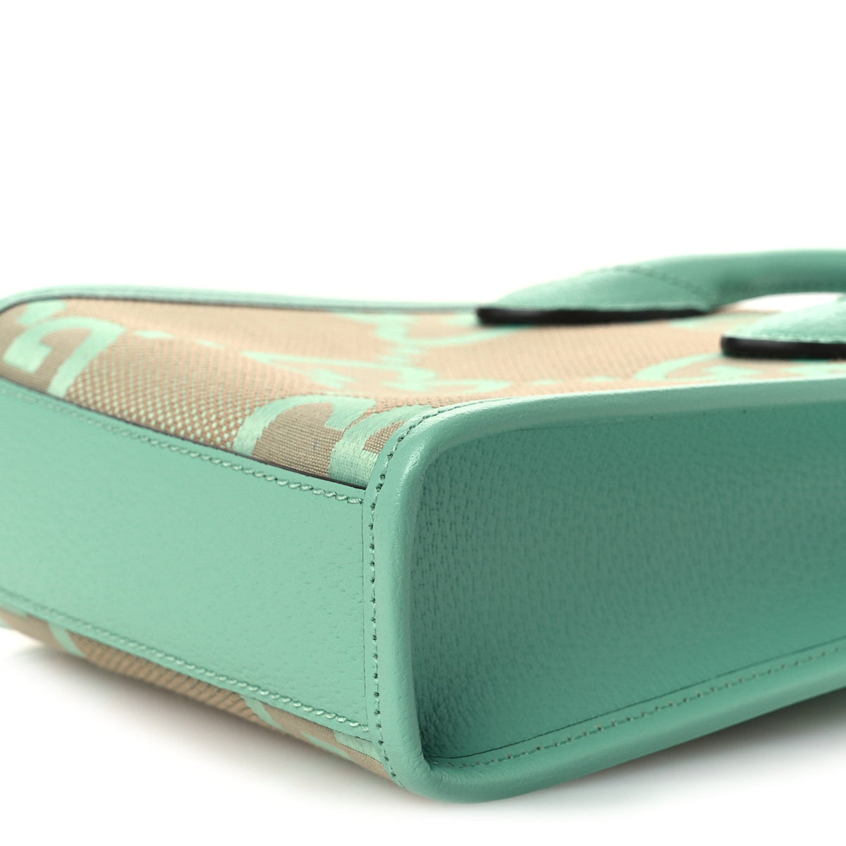 Monogram Jumbo GG Textured Dollar Calfskin Mini Tote Bag Pepperlight Mint wholesalehk.shop