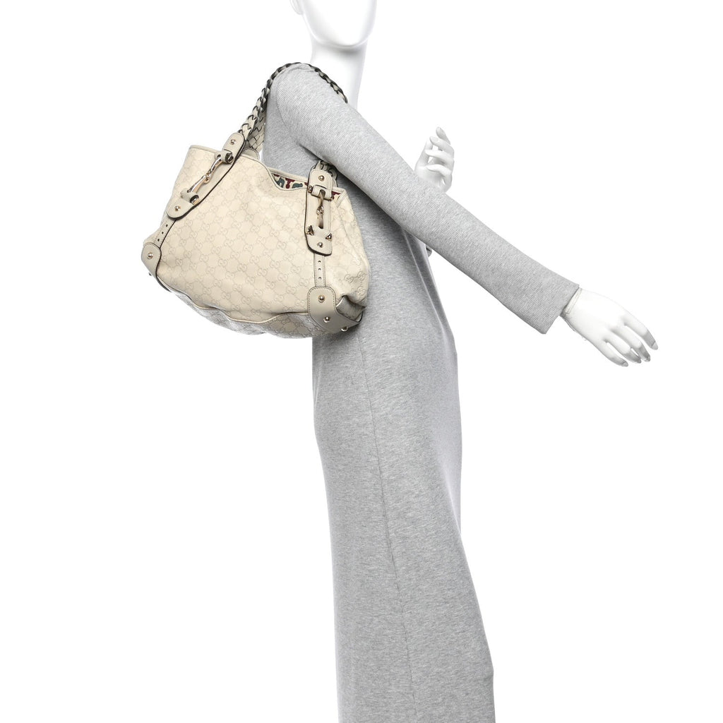Guccissima Small Pelham Shoulder Bag Off White £¨ Direct shipment via from wholesalehk.shop