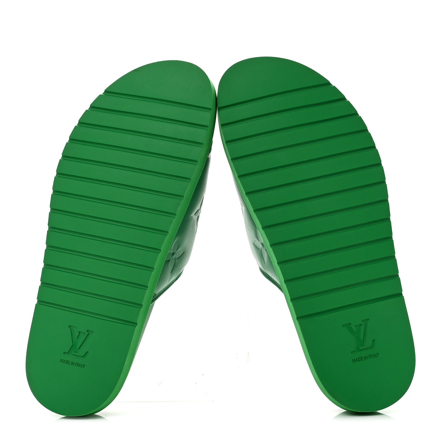 Embossed Monogram Pool Pillow Comfort Mules 9 Green £¨ Direct shipment via from wholesalehk.shop