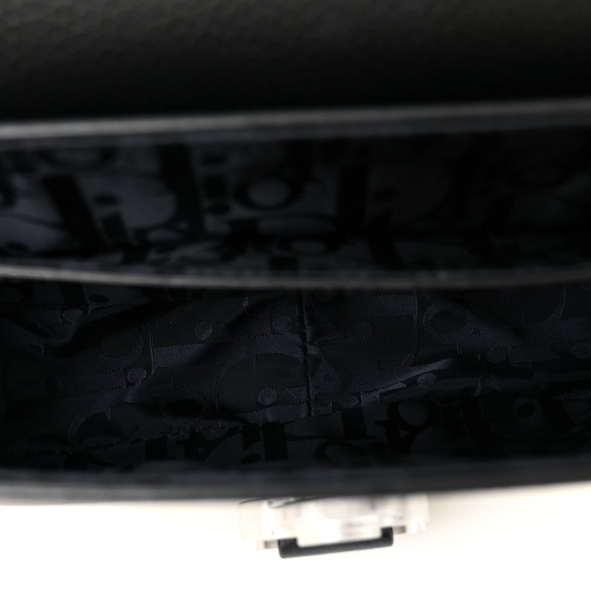 Grained Calfskin Saddle Messenger Bag With Strap Black wholesalehk.shop