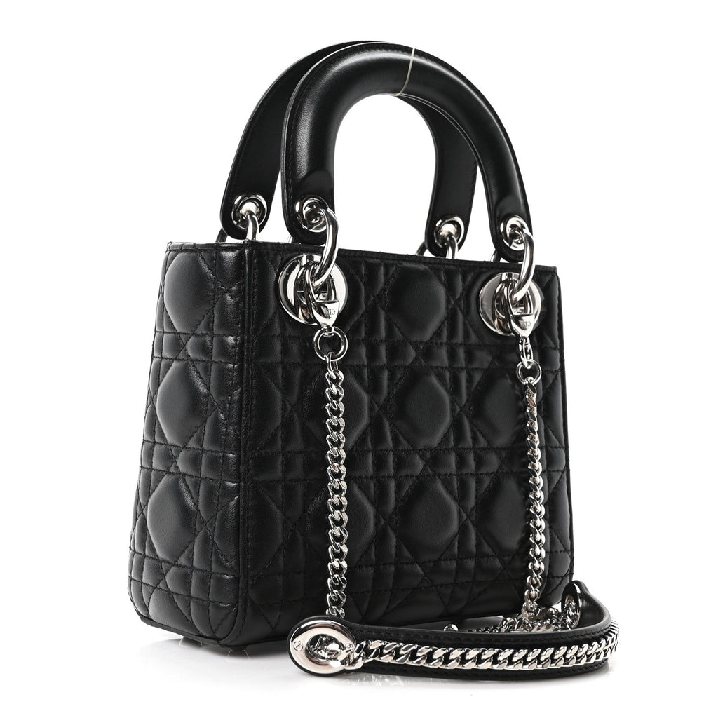 Lambskin Cannage Mini Lady Dior Black wholesalehk.shop