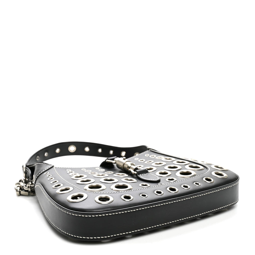 Calfskin Ha Ha Ha Jackie 1961 Eyelet Hobo Black £¨ Direct shipment via from wholesalehk.shop
