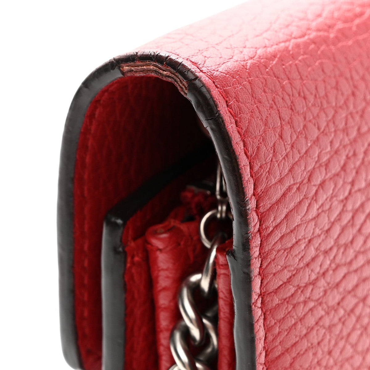 Calfskin Mini Dionysus Chain Wallet Hibiscus Red wholesalehk.shop