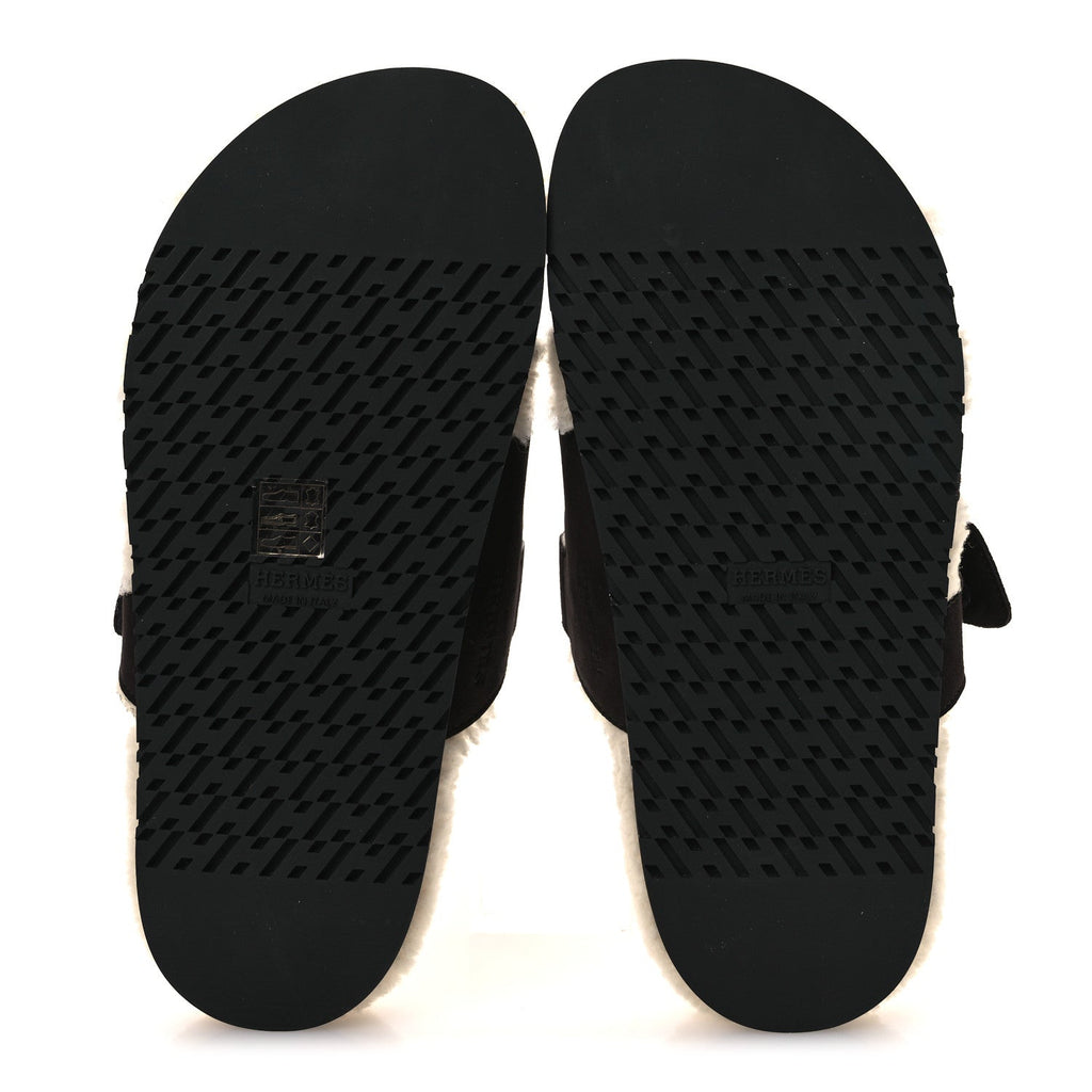 Suede Goatskin Woolskin Womens Chypre Sandals 38.5 Marron Ebene wholesalehk.shop