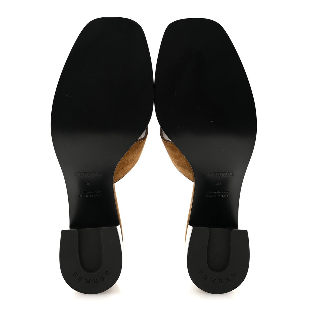 Suede Goatskin Helia 60 Sandals 41 Brun Fume wholesalehk.shop