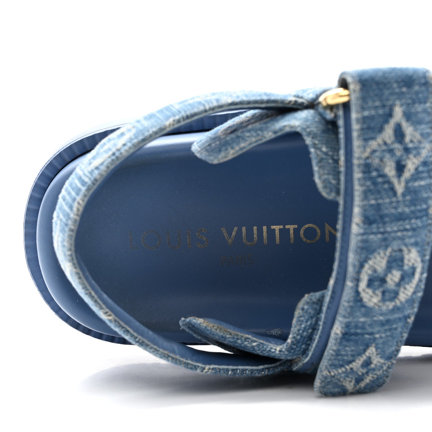 Denim Monogram LV Sunset Comfort Flat Sandals 37 Blue £¨ Direct shipment via from wholesalehk.shop