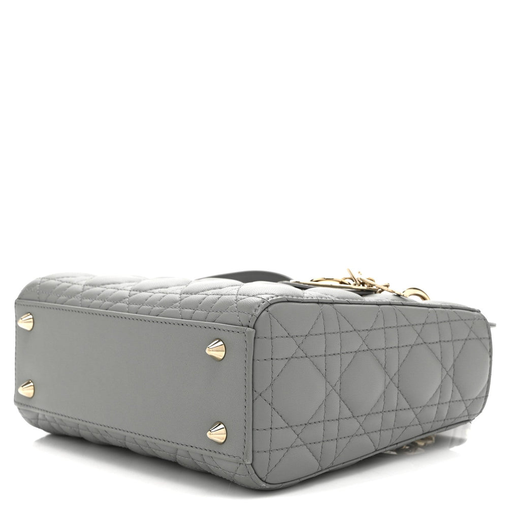 Lambskin Cannage Small My ABCDior Lady Dior Grey wholesalehk.shop