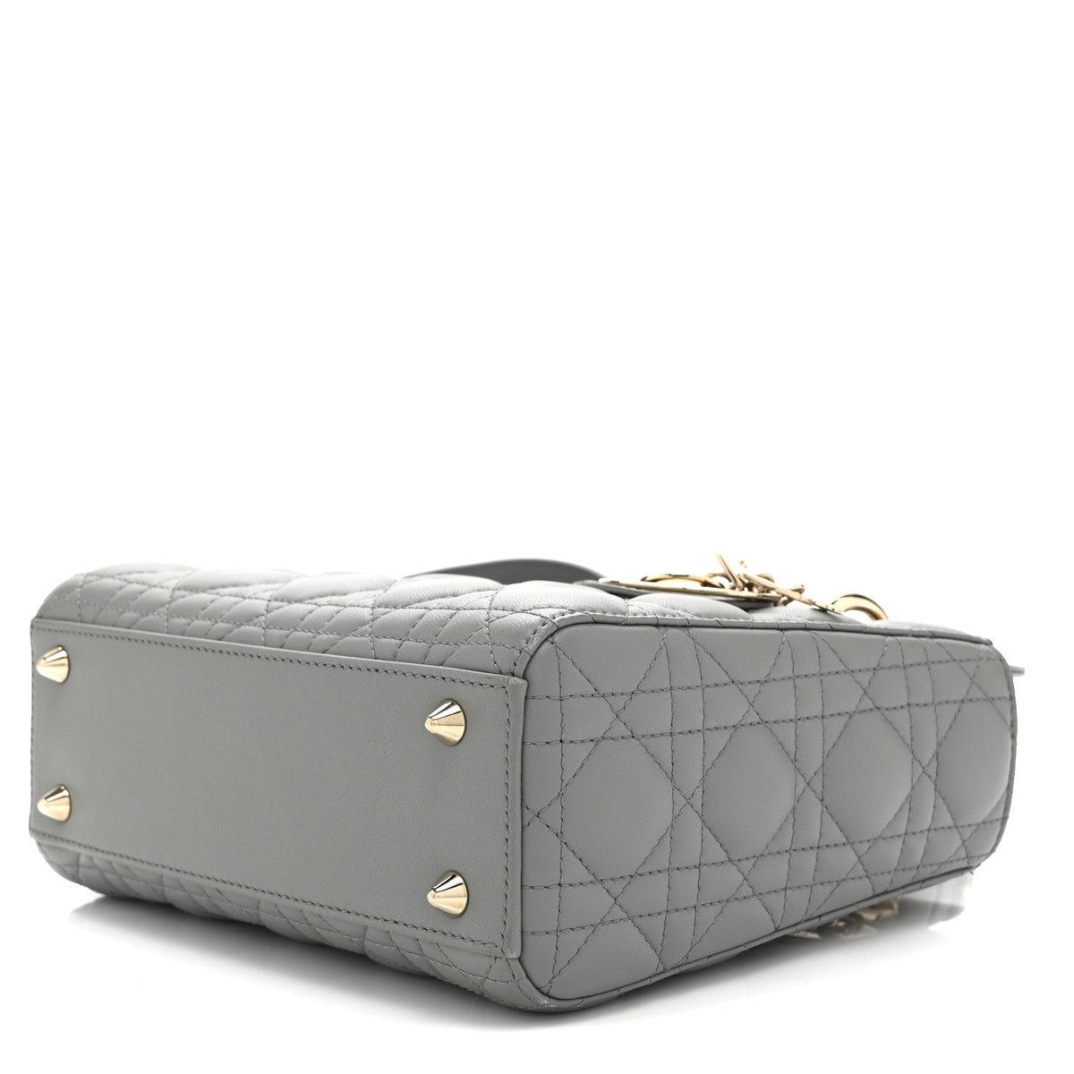 Lambskin Cannage Small My ABCDior Lady Dior Grey wholesalehk.shop