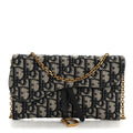 Oblique Saddle Chain Long Wallet Blue wholesalehk.shop