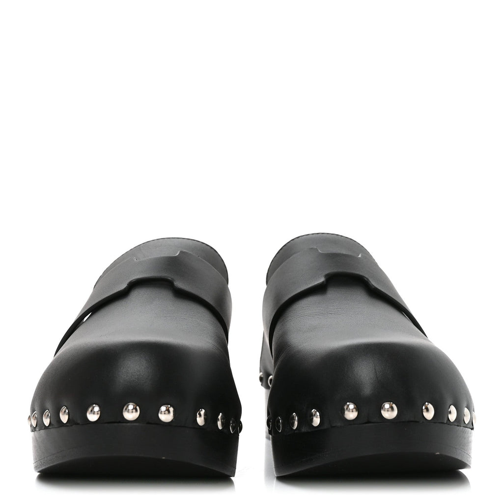 Calfskin Calya Mules 37 Black wholesalehk.shop