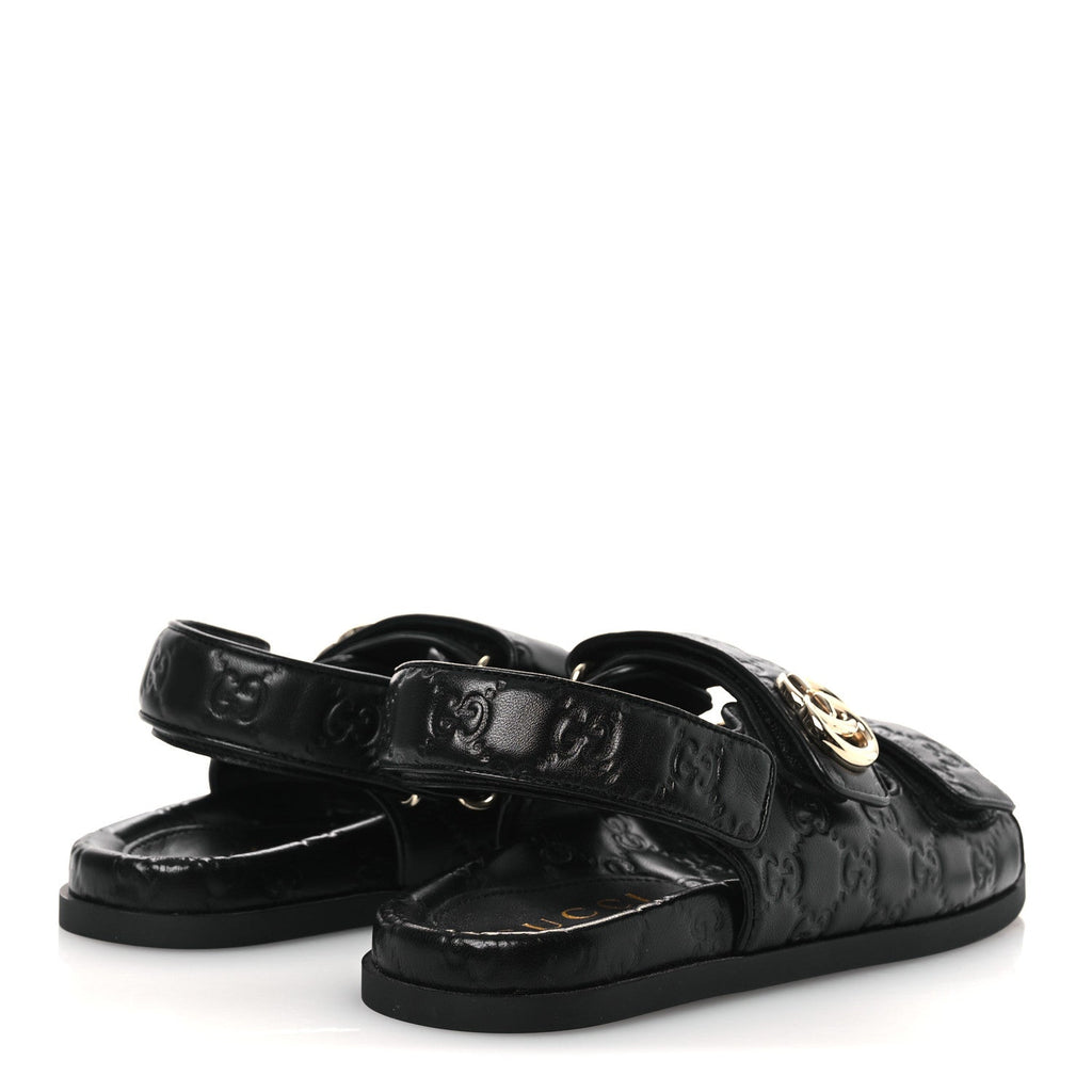 Guccissima GG Embossed Womens Sandals 37 Black £¨ Direct shipment via from wholesalehk.shop