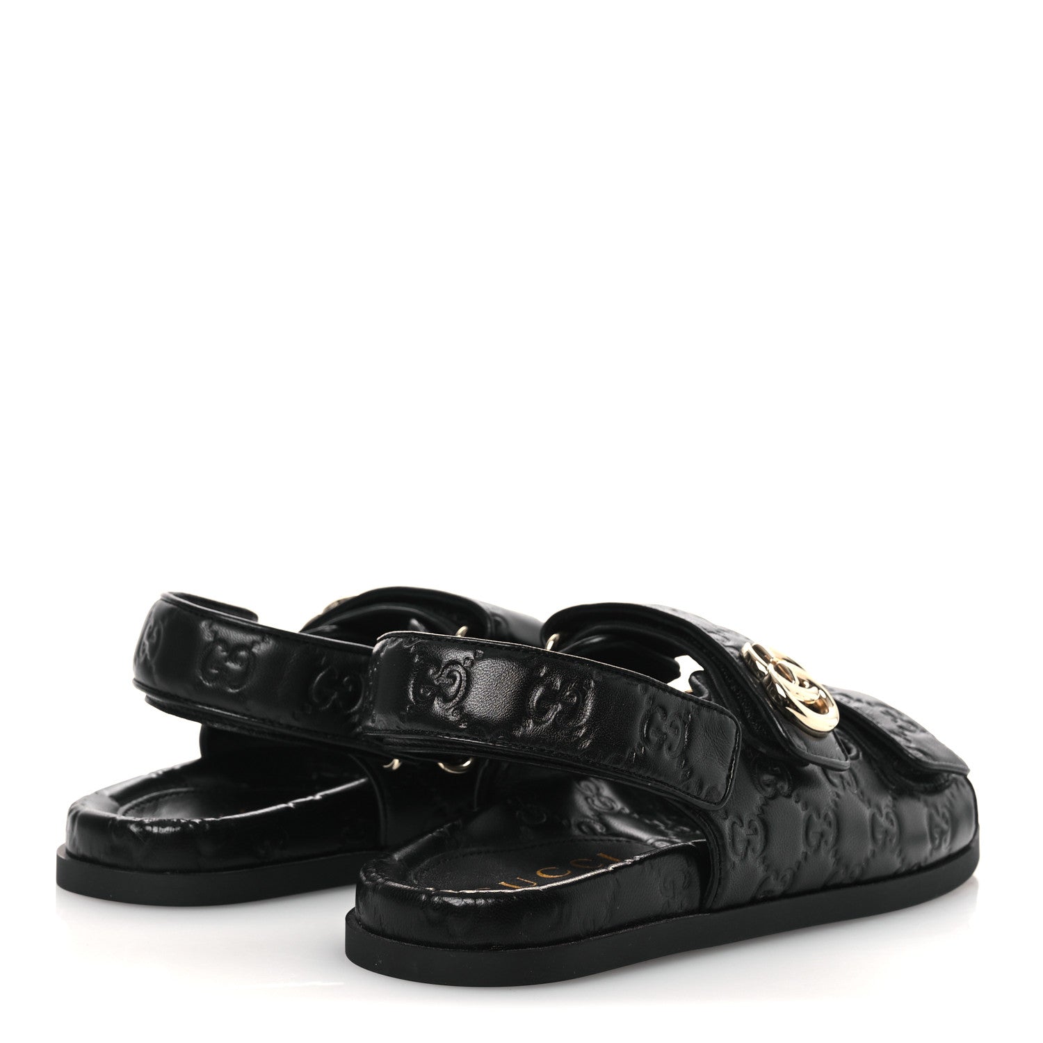 Guccissima GG Embossed Womens Sandals 37 Black £¨ Direct shipment via from wholesalehk.shop