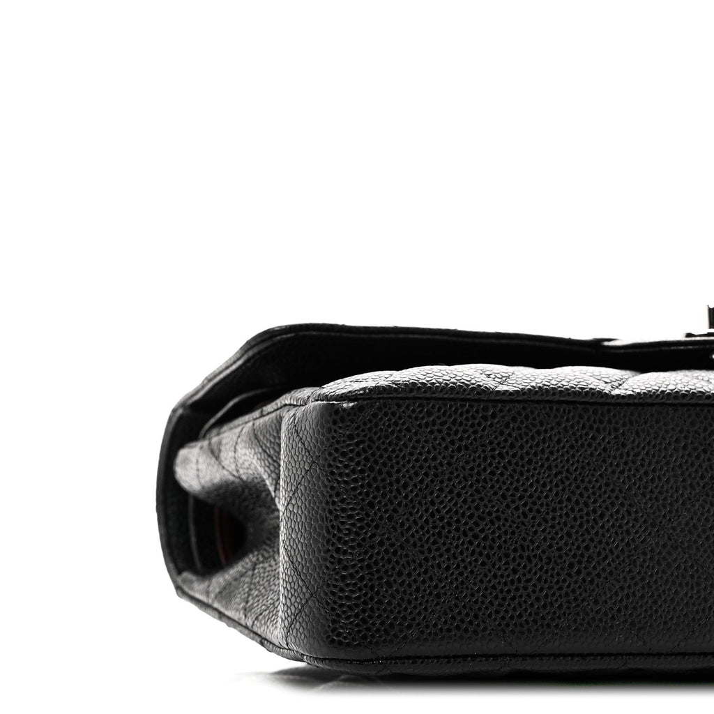 Caviar Quilted Medium Double Flap Black wholesalehk.shop